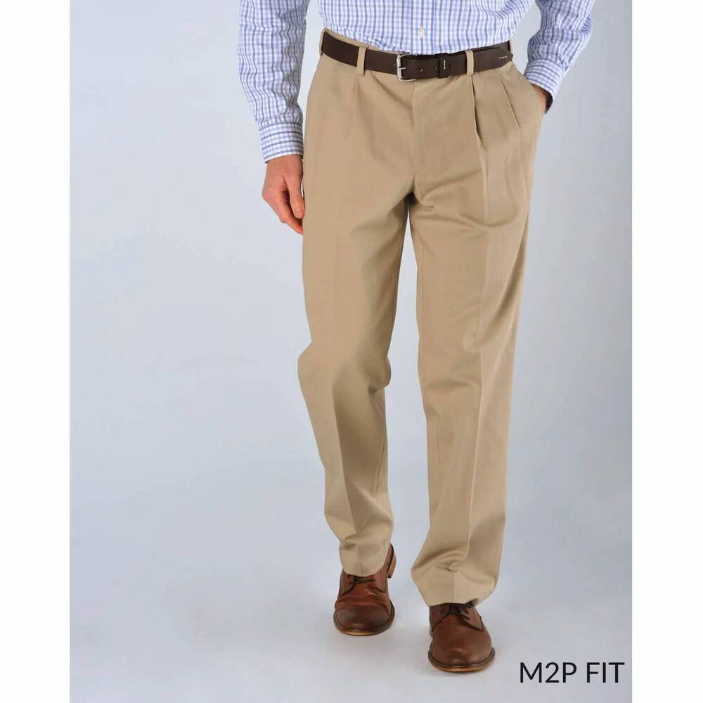 NEW BILLS KHAKIS m2p fit pleated classic fit original twills pant in british kha